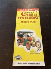 Vintage Cars of Yesterday and Music Fair Automobile Show Brochure 1960s Sarasota picture