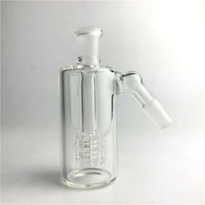 ✅️✨14mm Ash Catcher 45 Degree Glass Water Bong Thick Pyrex Glass Bubbler picture