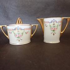Favorite Bavaria Stouffer C. Hutschenreuther Creamer and Sugar Set Pink Rose picture