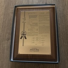 Vintage 1996 Intel US patent Award Plaque picture