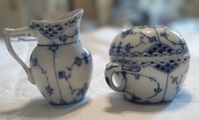 Vintage Royal Coppenhagen Creamer and Sugar Bowl Set of 2 picture