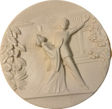 1904 Madama Butterfly La Scala Alabaster 3-D Collector Plate Gino Ruggeri picture