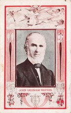John Greenleaf Whittier Portrait Arts and Crafts Frame Vtg Postcard C27 picture