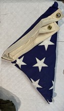 VINTAGE 1960's Valley Forge Flag Co 50 Star American Flag 9' x 5' Sewn Stars USA picture