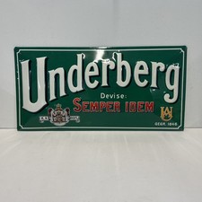 UNDERBERG Tin Metal Sign Tackard Natural Herbal Digestive 19.5