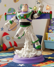 Buzz Lightyear Flying Statue 3D Printed Toy Story Figure Rocket Smoke Base  picture