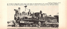 1915 MKT Katy Baldwin 2-6-0 Mogul No 147 Steam Locomotive Vintage Mag Cut Out picture