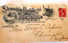 Antique 1893  Meat Packing Co. Illustrated Advertising Cover picture