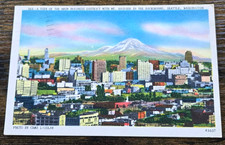 1951 Vintage Postcard Main Business District Mt Rainier Seattle Washington picture