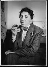 Chico Marx sits backstage at the London Palladium during an appear- Old Photo picture