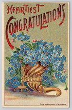 Heartiest Congratulations Embossed Postcard Germany c1912 picture