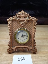 Rare Lux Deluxe Clock & Mfg Co Pendulette Dresser Clock Antique Running Cute picture