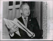 1962 Press Photo Senator Clair Engle of CA & speech for Senate - nep01714 picture