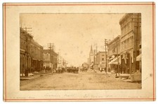 Early & Rare Pair of 1870s Albumen Photos Downtown Cheyenne, WY by C.D. Kirkland picture