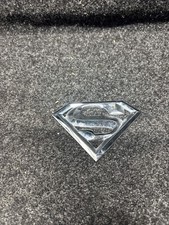 Superman “S” Logo Heavy Metal Chrome Super Hero Heavy 3D Metal Decor picture