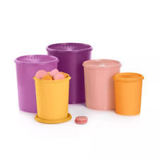 Tupperware  Classic Decorator Canister 5 Pieces set New picture