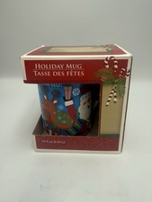 Holiday Christmas Mug Santa Reindeer Ho Ho Ho 12 oz Ceramic Mug w/ Box NEW picture