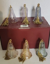 Lenox Crystal Bell Ornaments Set Of 6 picture