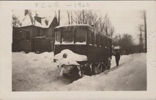 Fonda Johnstown RR Trolley Snow Plow Gloversville New York NY RPPC 1920 Postcard picture