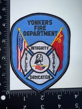 Yonkers New York NY Fire Dept Shoulder Patch Obsolete Embroidered Collectible picture
