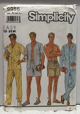 Simplicity 9956 Size S-XL Men’s Pajamas PREOWNED UNUSED picture