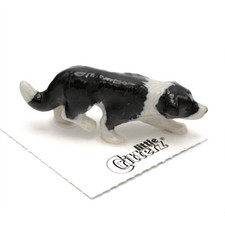 Little Critterz Black Dog Border Collie 