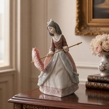 Retired Lladro 5210 Daisa 1983 Girl Bow Lace Parasol Umbrella Porcelain Figurine picture