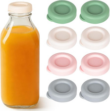 Silicone Replacement Caps, Glass Milk Bottle Caps,48Mm Snap on Lids picture