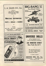 1948 PAPER AD Bantam Lite Dick Tracy Flashlight Meldon Bros Police Toy Cap Gun picture