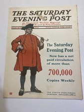 ￼ 1904 Original Antique Saturday Evening Post Magazine Cover – March 19, 1904 picture