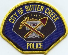 SUTTER CREEK CALIFORNIA CA POLICE PATCH picture