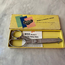 Vintage WISS Pinking Shears in Original Box - Chrome Plate, Model E Pink picture