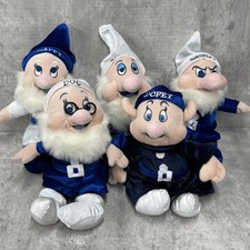 1998 Disney Store Snow White Seven Dwarfs Winter Blue Velvet Beanbag Plush Lot picture