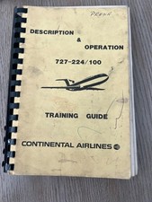 VINTAGE Aviation Memorabilia Boeing 727  description and operation manual picture