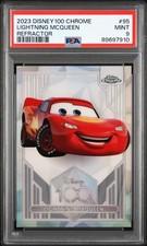 PSA 9 2023 Topps Chrome Disney 100 LIGHTNING McQUEEN Refractor PSA Mint 9 Cars picture