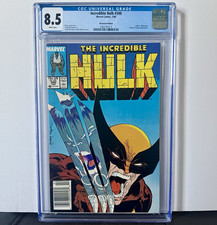 Incredible Hulk #340 CGC 8.5 White pgs Marvel 1988 Wolverine, Newsstand picture
