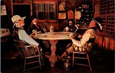 Knott's Berry Farm Ghost Town Sheriff's Office Poker Game Postcard 1965 picture