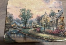 Thomas Kinkade Lamplight Lane Village Second Issue Bradford Exchange Plate  picture