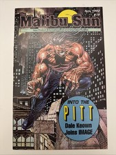 The Malibu Sun #19 (Aircel Comics November 1992) 🔑 KEY ISSUE 🔥 1st PITT picture