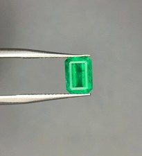 Natural Swat Emerald 0.92 Ct Vivid Green Emerald Cut Loose Gemstone Pakistan picture