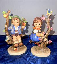 Vintage Goebel Hummel #141  1 #142 1 Apple Tree Boy & Girl 6