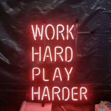 Work Hard Play Harder Neon Light Sign 20