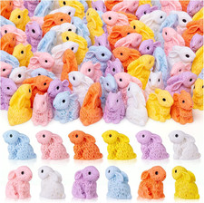 120PCS Miniature Resin Rabbit Easter Bunny Figurines for Easter Egg Fillers picture