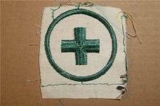 ORIG VINTAGE GREEN CROSS SAFETY NSC UNIFORM SHIRT EMBROIDERED EMBLEM PATCH ~ NOS picture