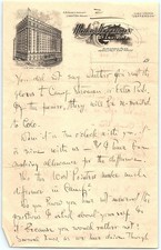 1910s Hotel Jefferson Billhead Handwritten Letter picture