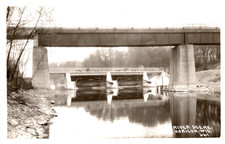 River Scene & Dam in Horicon Wisconsin WI 1920s RPPC Postcard Photo picture