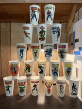 Vintage 1973 - 1975 7-Eleven Marvel Superhero  Slurpee Cups lot of 20 picture