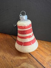 Vintage Shiny Brite Glass Christmas Ornament Bell 3