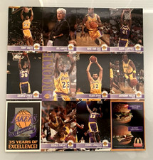 RARE 1994-95 NBA Skybox McDonalds L A Lakers 35th Season Uncut 10 Card Sheet VG+ picture