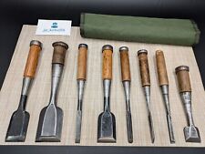 Japanese Chisel Nomi Carpenter Tool Set of 8 Hand Tool wood working #1387 picture